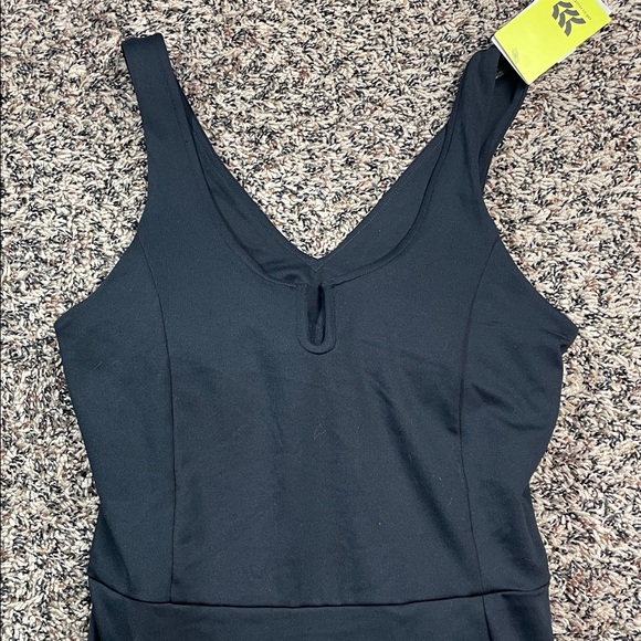 🆕 All in Motion Black Knit Slit Active Mini Dress Size Small | NWT - Picture 3 of 10